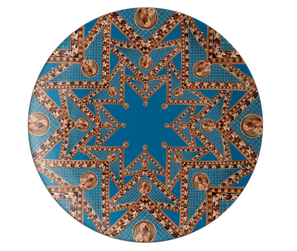 Porcelain Dessert Plate -  Geometric Keleidoscopic Patterns